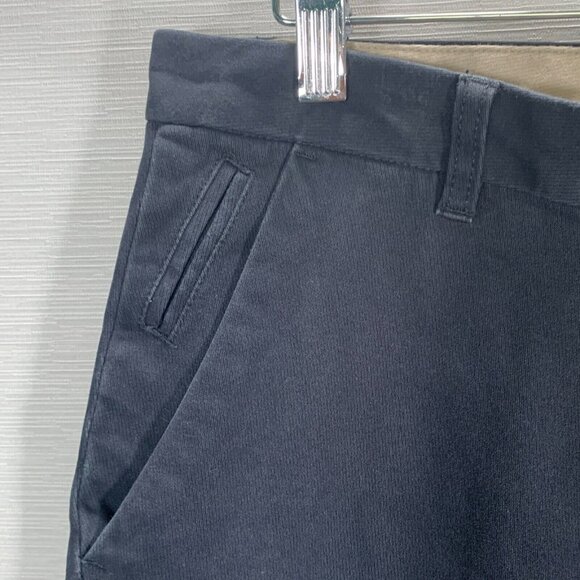 Rodd & Gunn Pants Mens 34 Straight Fit Navy Blue Cotton Stretch Flat Front Hem - Picture 4 of 11
